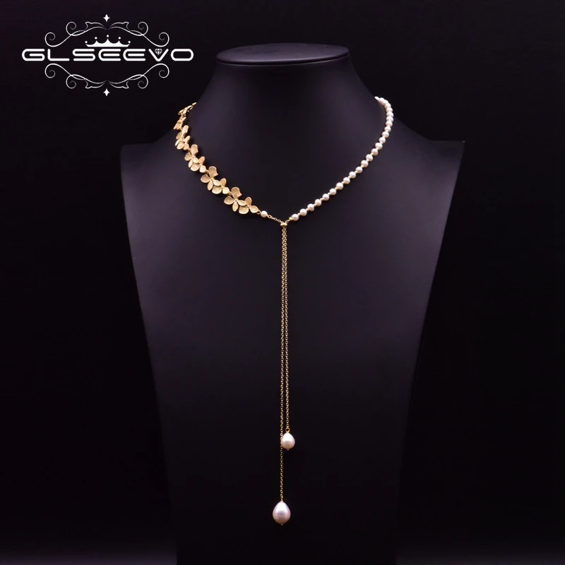 Natural Fresh Water Pearls NecklaceAsymmetry leaf Long Necklace For Women Wedding Girls Vintage Jewellery
Natural Fresh Water Pearls NecklaceAsymmetry leaf Long Necklace For Women Wedding Girls Vintage Jewellery