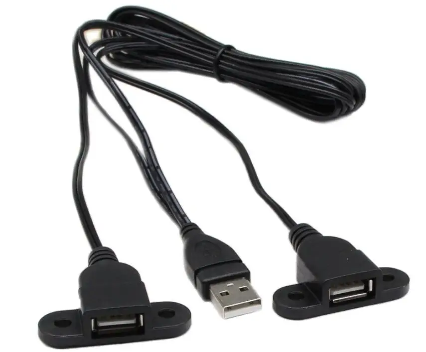 30cm black color USB 2.0 Male to Dual USB Female Panel Mount Charging Cable for Wine Cabinet
30cm black color USB 2.0 Male to Dual USB Female Panel Mount Charging Cable for Wine Cabinet