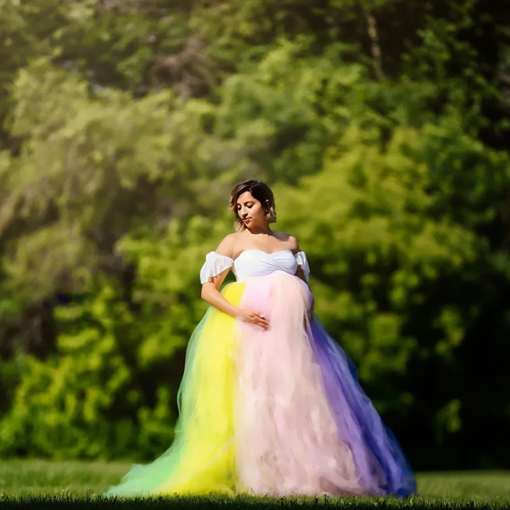 Tulle Lace Women Clothes Mesh European Colorful Maternity Dressing 1 Piece Gown For Photo Shoot
Tulle Lace Women Clothes Mesh European Colorful Maternity Dressing 1 Piece Gown For Photo Shoot