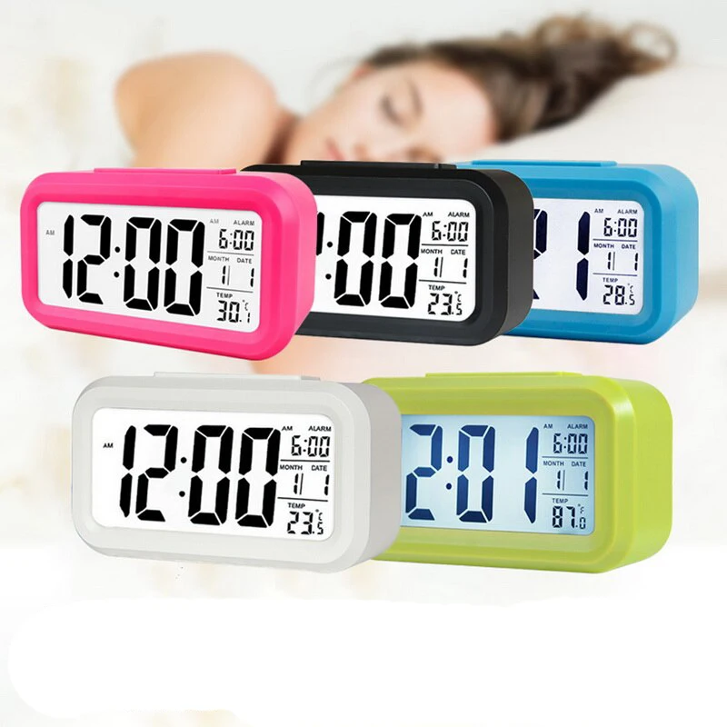 LED Digital Alarm Clock With Calendar For Home Office Travel Table Clock Snooze Electronic Kids ClockWith Temperature display 
LED Digital Alarm Clock With Calendar For Home Office Travel Table Clock Snooze Electronic Kids ClockWith Temperature display