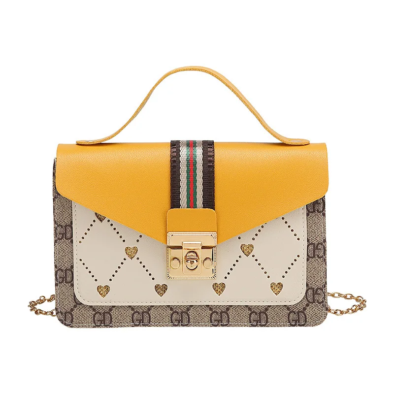 2021New Contrasting Color Embossed Ribbon Lock Chain Small Square Bag, Picture color
2021New Contrasting Color Embossed Ribbon Lock Chain Small Square Bag, Picture color