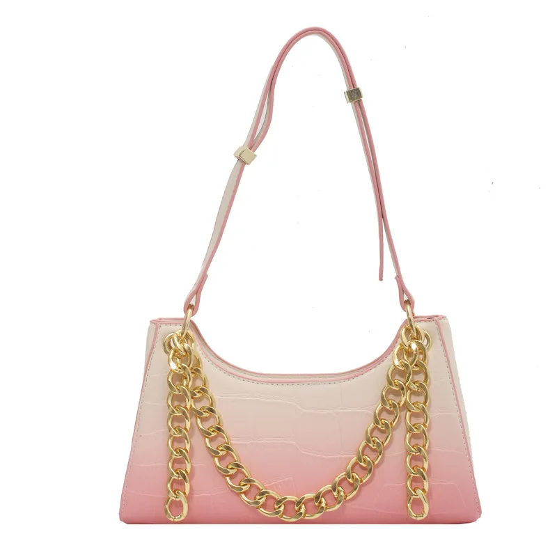 2021 Spring Summer New Fashion Gradient Color Rainbow Underarm Baguette Bag Ladies Stone Pattern Shoulder Bags
2021 Spring Summer New Fashion Gradient Color Rainbow Underarm Baguette Bag Ladies Stone Pattern Shoulder Bags