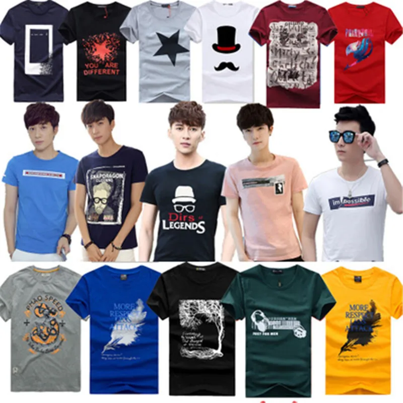 Fashion new print mixed color mixed color design men's short sleeve T-shirt inventory
Fashion new print mixed color mixed color design men's short sleeve T-shirt inventory