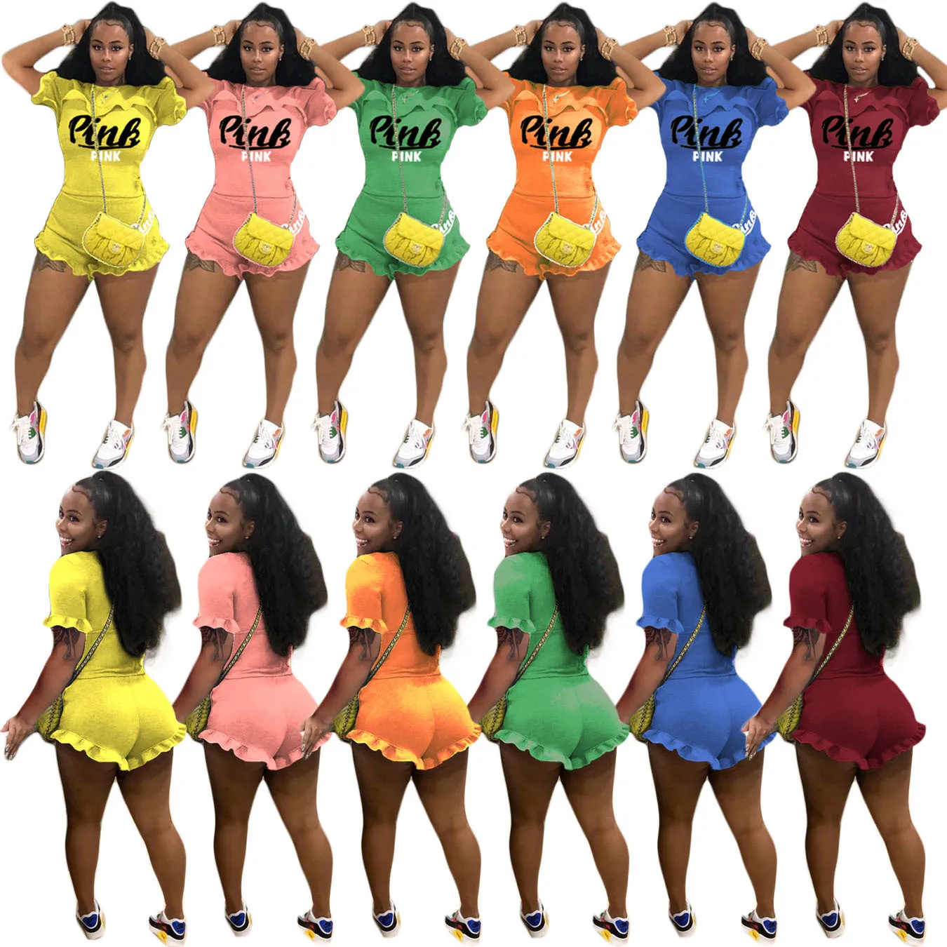 Sexy letters casual folds ruffles round neck short sleeve two piece short set shorts gym set loungewear lounge
Sexy letters casual folds ruffles round neck short sleeve two piece short set shorts gym set loungewear lounge