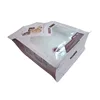 Hot Selling Food Grade Aluminum Foil Ziplock Food Plastic Square Bottom Packaging Bags With Window