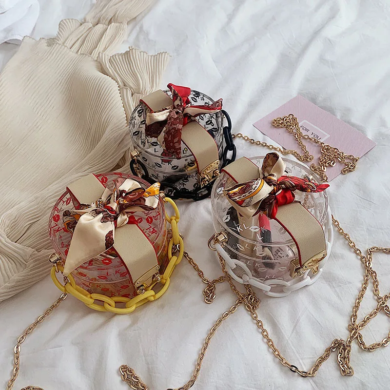 FANLOSN PVC Round Purse Clear Acrylic KId Purses Acrylic Bag Transparent Handbags, Red ,black,white or any color you need. 
FANLOSN PVC Round Purse Clear Acrylic KId Purses Acrylic Bag Transparent Handbags, Red ,black,white or any color you need.