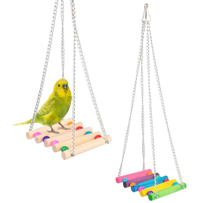 Parrot toy with metal chain wooden bridge swing hanging cage wooden suspension bridge station frame
Parrot toy with metal chain wooden bridge swing hanging cage wooden suspension bridge station frame