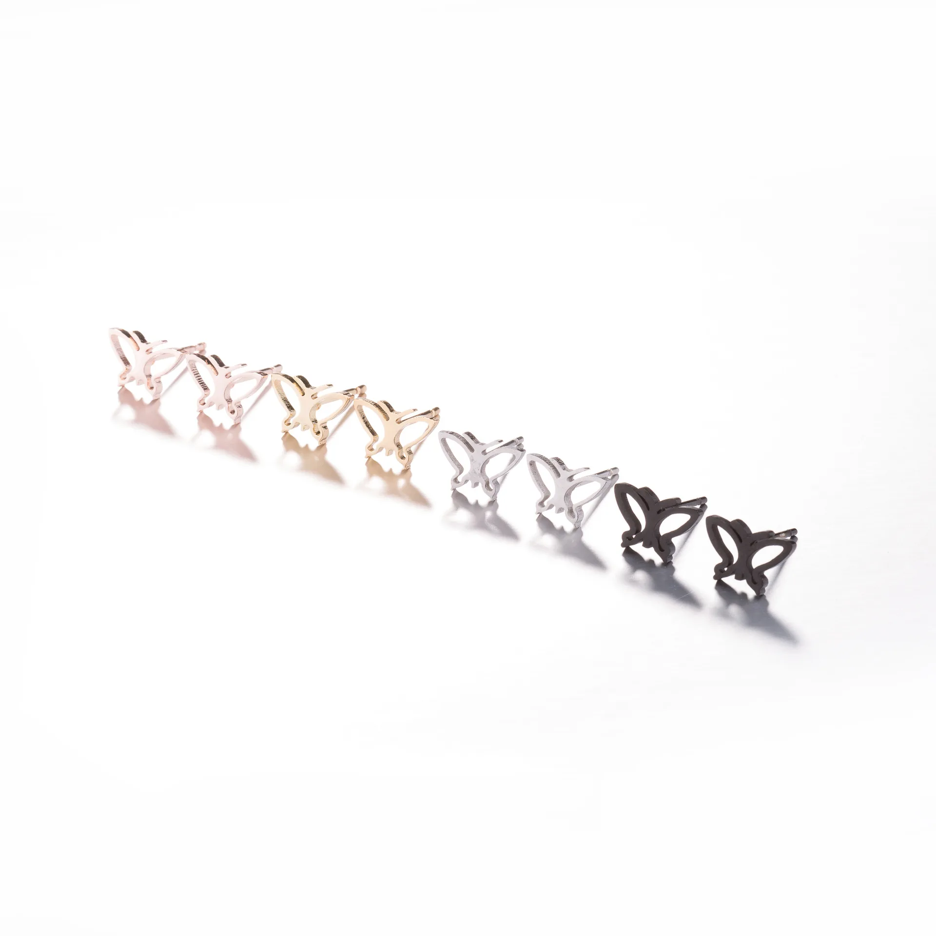Trendy Lasering Cutting Butterfly Shape Studs Animal Earrings For Girl, Black, gold, silver, rose gold
Trendy Lasering Cutting Butterfly Shape Studs Animal Earrings For Girl, Black, gold, silver, rose gold