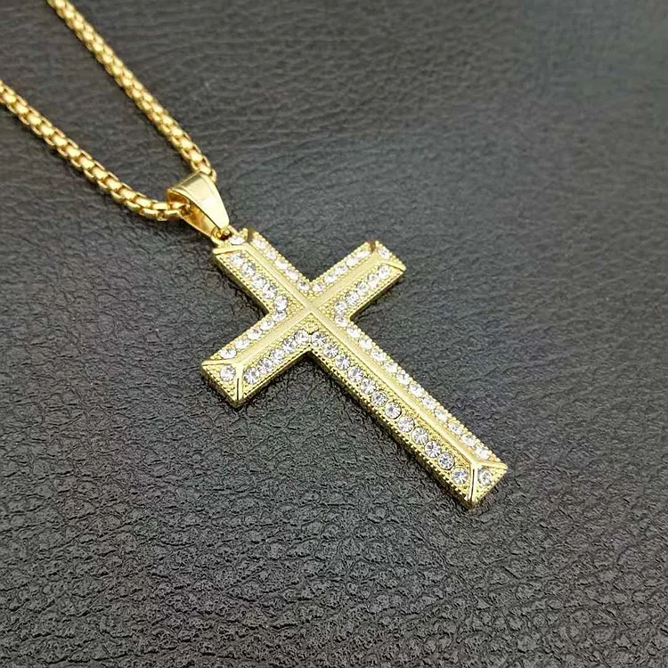 NS1145 Trendy hiphop charm stainless steel pendant necklace, high quality 18K gold plated box chain with CZ cross men necklace
NS1145 Trendy hiphop charm stainless steel pendant necklace, high quality 18K gold plated box chain with CZ cross men necklace