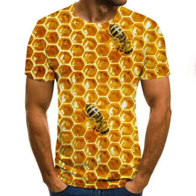 New Men T Shirts Fashion 3D Bee Print Short Sleeve Casual Tshirt Streetwear O Neck Hip Hop Short Sleeve Tee Top
New Men T Shirts Fashion 3D Bee Print Short Sleeve Casual Tshirt Streetwear O Neck Hip Hop Short Sleeve Tee Top