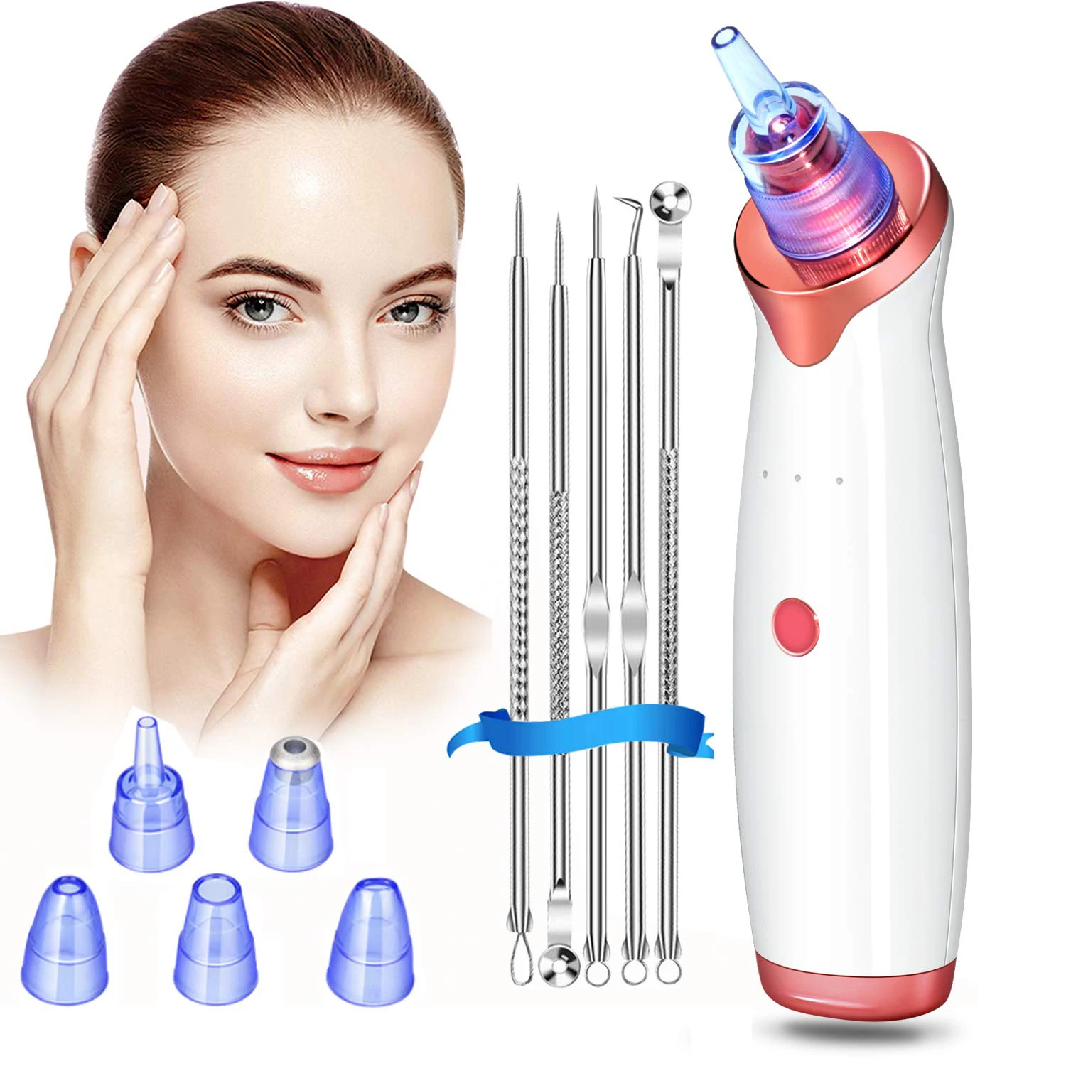 Facial Blackhead Remover Pore Vacuum Electric Blackhead Vacuum Cleaner Blackhead Extractor Tool
Facial Blackhead Remover Pore Vacuum Electric Blackhead Vacuum Cleaner Blackhead Extractor Tool