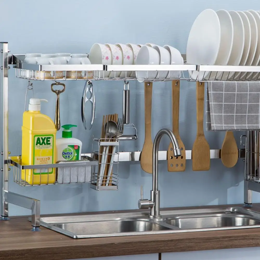 Kitchen 304 Stainless Steel Over Sink Organizer Wall Mounted Drainer Dish Drying Racks
Kitchen 304 Stainless Steel Over Sink Organizer Wall Mounted Drainer Dish Drying Racks