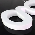 20Mm Matrialen Rimless Signboard Rgb Acrylic Magnetic Door Strong Light Backlit Led Sign Letters