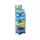 Best Selling Custom Floor Standing Plastic Food Display Shelf For Canned And Bottle Drink