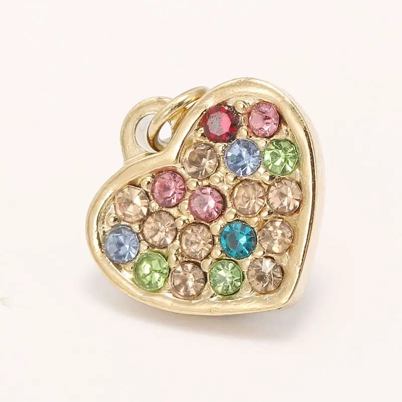 Colourful Crystal Jewelry Gold Plated Stainless Steel Heart Shaped Necklace Pendant
Colourful Crystal Jewelry Gold Plated Stainless Steel Heart Shaped Necklace Pendant