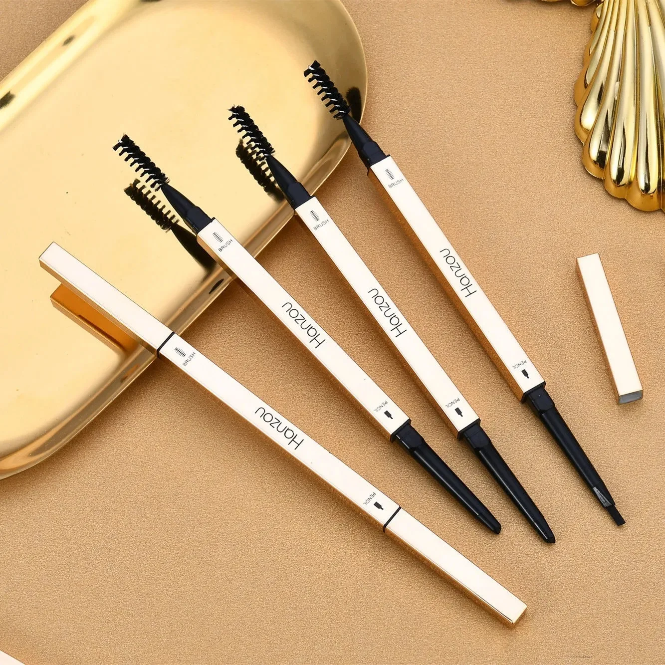 wholesale custom china suppliers slim sweat proof gold waterproof eyebrow pencil, 4 colors 
wholesale custom china suppliers slim sweat proof gold waterproof eyebrow pencil, 4 colors