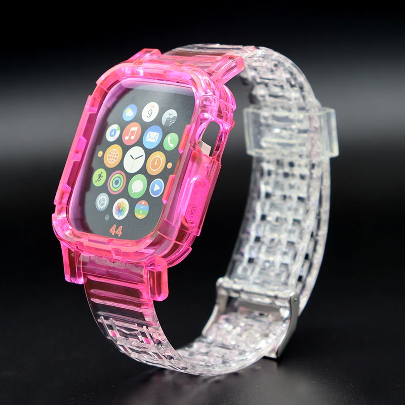 2 in 1 for Apple Watch Band Neon Color TPU Compatible with iWatch Band Replacement Strap 38/40mm 42/44mm + Protective Frame Case
2 in 1 for Apple Watch Band Neon Color TPU Compatible with iWatch Band Replacement Strap 38/40mm 42/44mm + Protective Frame Case