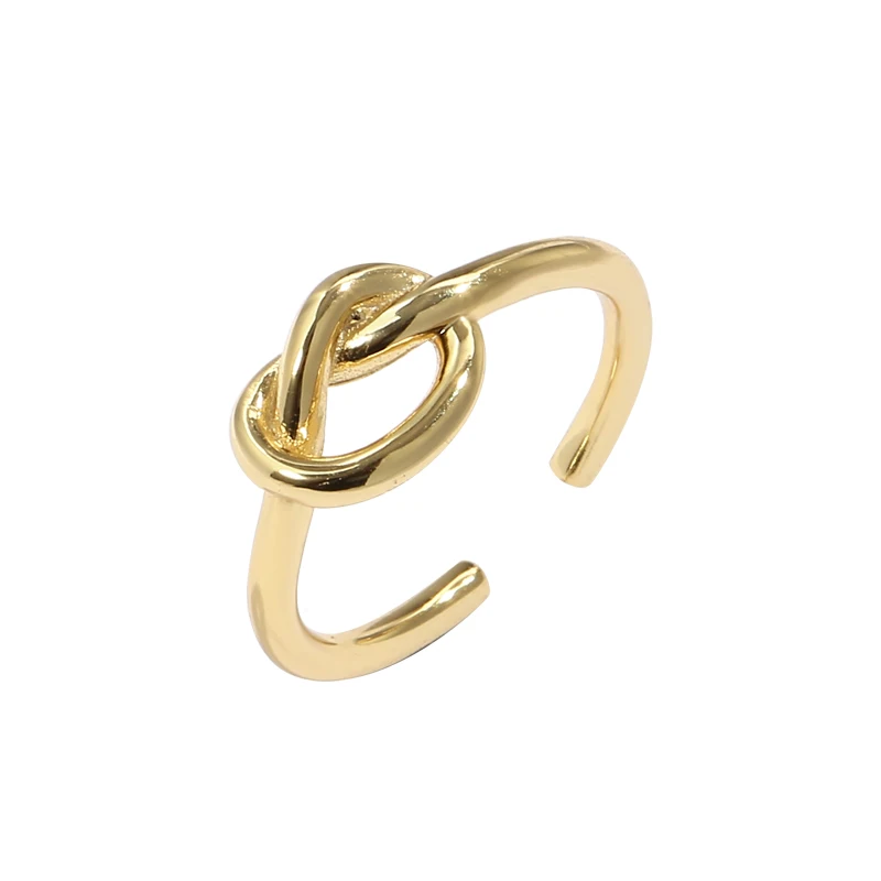 Minimalist Design Open Rings Fashion 925 Sterling Silver Gold Plated Knot Ring for Women
Minimalist Design Open Rings Fashion 925 Sterling Silver Gold Plated Knot Ring for Women
