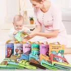 washable soft story educational crinkle cloth baby book