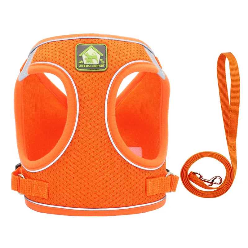 2021 hot sale multicolor Reflective adjustable pet harness breathable mesh comfortable vest leash for puppies Wholesale
2021 hot sale multicolor Reflective adjustable pet harness breathable mesh comfortable vest leash for puppies Wholesale