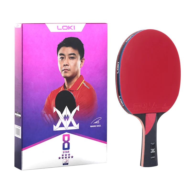 LOKI Wholesale hot selling professional E series 8 star table tennis racket, Custom color
LOKI Wholesale hot selling professional E series 8 star table tennis racket, Custom color