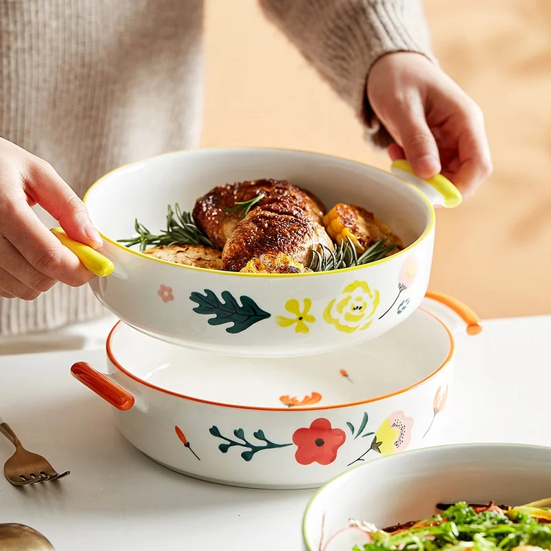 Nordic Ceramic Baking Pan Christmas Cake Baking Tools Non Stick Kitchen Accessories Bakeware Salad Bowl with Handle Soup Bowl, As picture or customized
Nordic Ceramic Baking Pan Christmas Cake Baking Tools Non Stick Kitchen Accessories Bakeware Salad Bowl with Handle Soup Bowl, As picture or customized