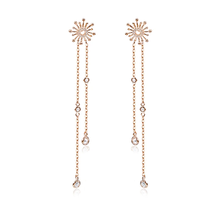 Custom high quality fashion earrings jewelry women gold plated snowflake shaped simple style tassel earrings
Custom high quality fashion earrings jewelry women gold plated snowflake shaped simple style tassel earrings