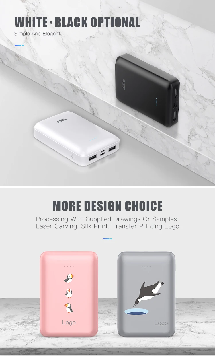 Corporate gifts 2019 mini powerbank micro usb & type c input 10000 mah power bank for all smart phone - ANKUX.COM