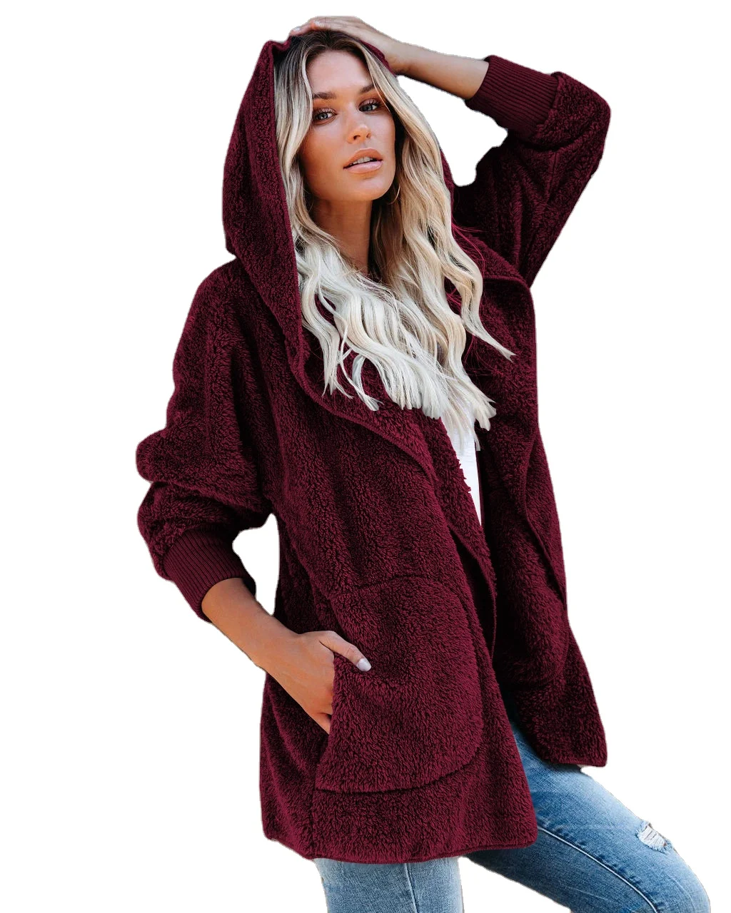 Casual Sheep Plush Coral Fleece Fox Wool Hooded Cardigan Knitted Hooded Cardigan, 10 colors
Casual Sheep Plush Coral Fleece Fox Wool Hooded Cardigan Knitted Hooded Cardigan, 10 colors