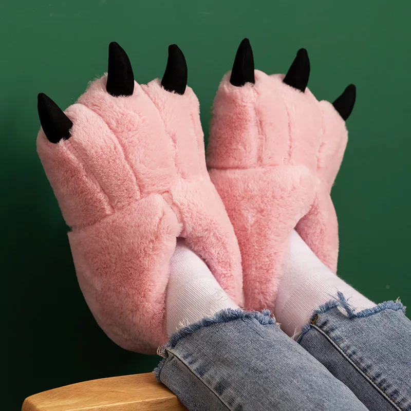 Superstarer cartoon bear paw plush funny slippers winter indoor cute cat's claw slippers christmas home warm bag heel slippers
Superstarer cartoon bear paw plush funny slippers winter indoor cute cat's claw slippers christmas home warm bag heel slippers