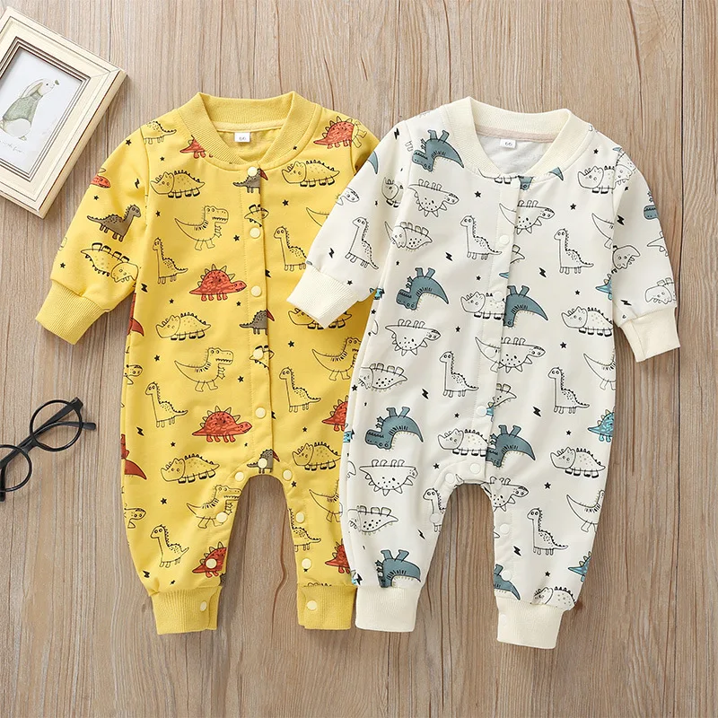 Promotion Sale Autumn Cartoon Dinosaur Pattern Long Sleeve Baby Boy Windproof Cotton Crawling Suit
Promotion Sale Autumn Cartoon Dinosaur Pattern Long Sleeve Baby Boy Windproof Cotton Crawling Suit
