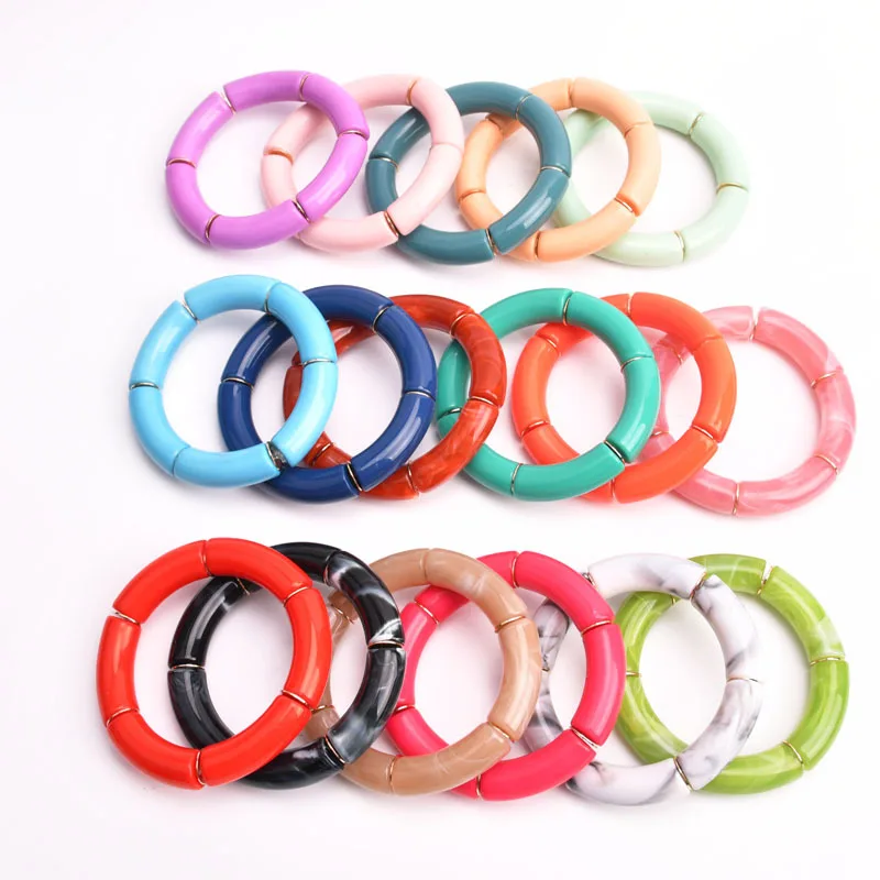 Bohemian Resin Bracelet New Tube Acrylic Elastic Adjustable Colors Elbow Bracelets Bangle Gifts, Over 60 colors
Bohemian Resin Bracelet New Tube Acrylic Elastic Adjustable Colors Elbow Bracelets Bangle Gifts, Over 60 colors