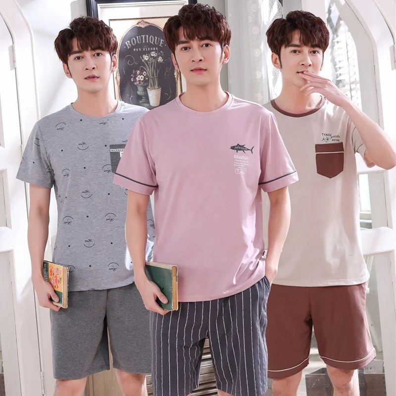 Short-sleeved short-sleeved men's clothing 2020 summer new youth student models boys homewear combed cotton pajamas men
Short-sleeved short-sleeved men's clothing 2020 summer new youth student models boys homewear combed cotton pajamas men