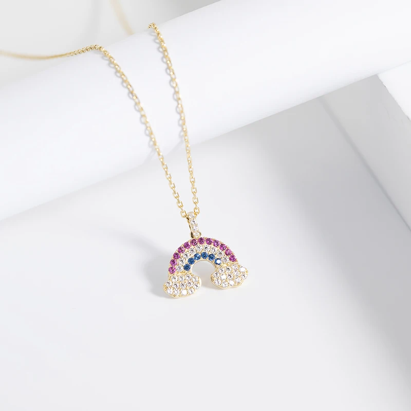14k gold plated pure silver 925 sterling cubic zirconia rainbow necklace pendants colorful cloud charms choker for apm Morocco, Golden
14k gold plated pure silver 925 sterling cubic zirconia rainbow necklace pendants colorful cloud charms choker for apm Morocco, Golden