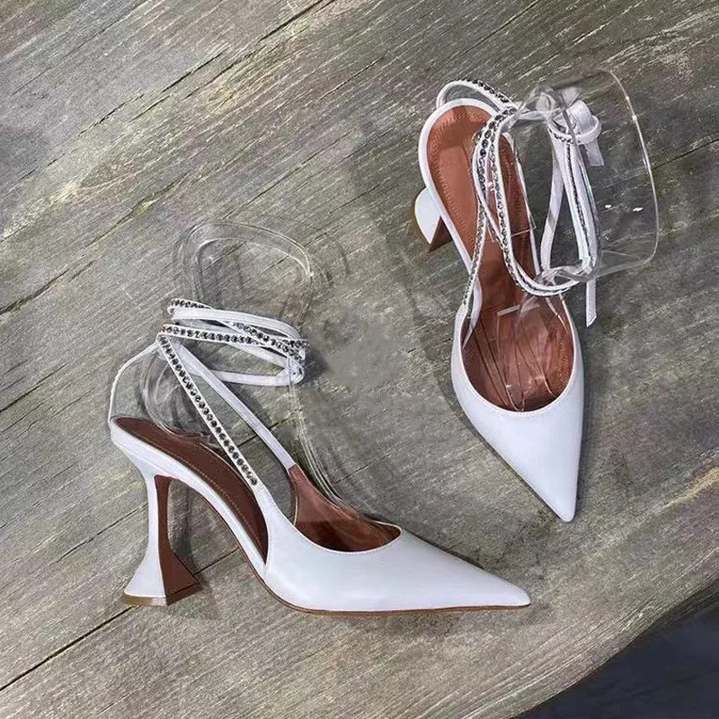 2021 New trendy half-drag women's pumps fashionable rhinestone straps wine glasses high heel sandals, Picture
2021 New trendy half-drag women's pumps fashionable rhinestone straps wine glasses high heel sandals, Picture