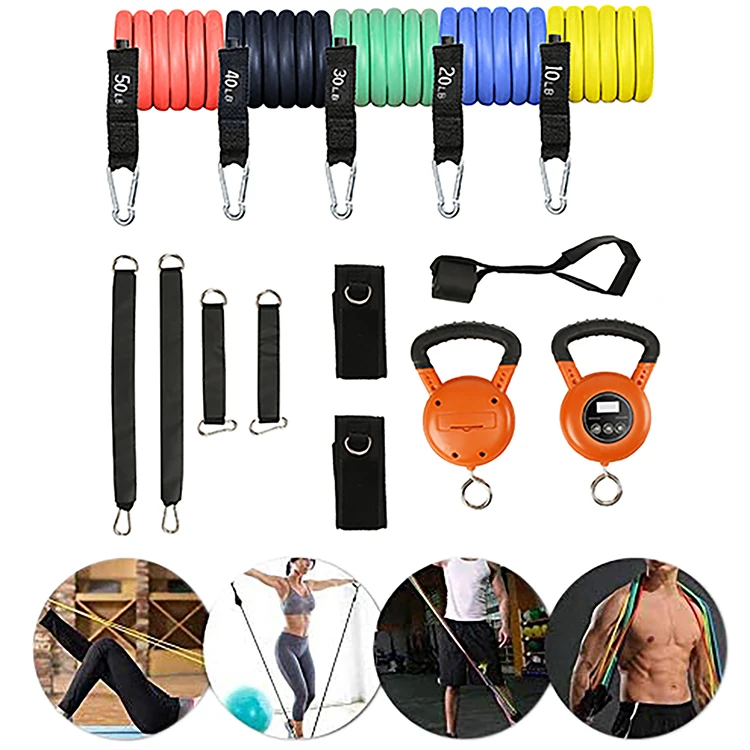 TOPKO 11pcs custom logo smart workout exercise training gym fitness latex resistance bands tube set with counting
TOPKO 11pcs custom logo smart workout exercise training gym fitness latex resistance bands tube set with counting