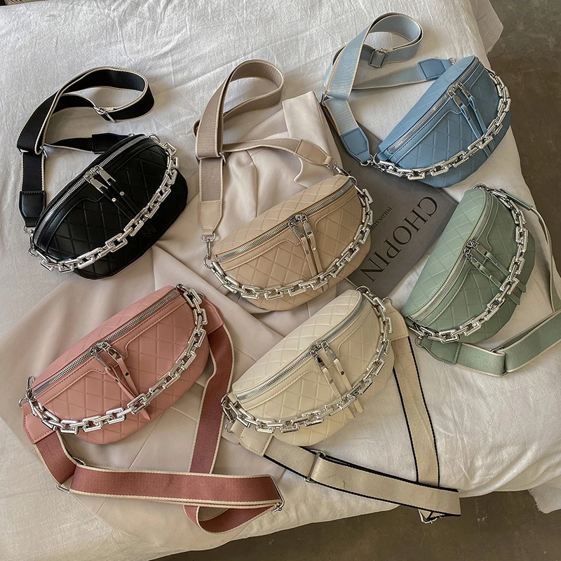 High sense small bag female new trendy fashion broadband messenger handbag chest chain women purse
High sense small bag female new trendy fashion broadband messenger handbag chest chain women purse