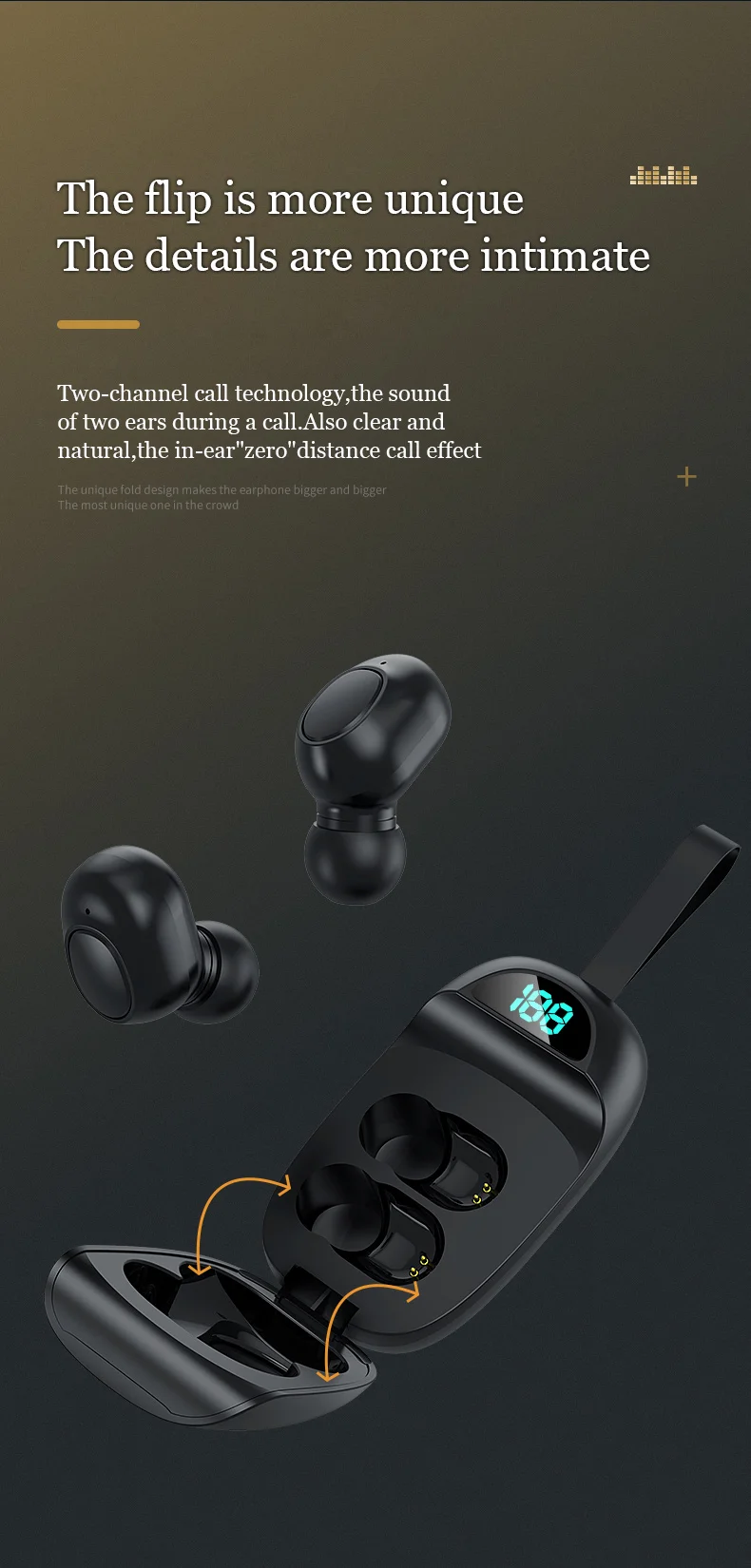 Js Wireless Earbuds With Hanger Tws Sports Earphone In Ear Gaming