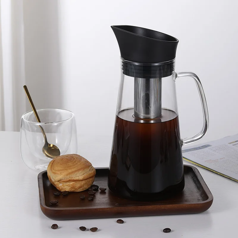 Borosilicate Tea Coffee Pot 1200 ML Cold Brew Coffee Bottle Transparent Hot Selling Factory Manufacture Food Grade 1.2 L Glass
Borosilicate Tea Coffee Pot 1200 ML Cold Brew Coffee Bottle Transparent Hot Selling Factory Manufacture Food Grade 1.2 L Glass