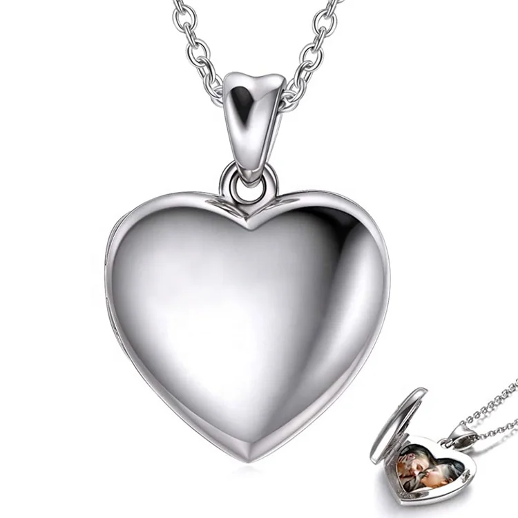 Merryshine classic design 925 sterling silver smooth heart shaped photo locket pendant necklace
Merryshine classic design 925 sterling silver smooth heart shaped photo locket pendant necklace