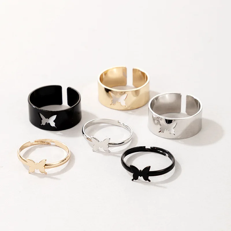 Fashion Adjustable Butterfly Ring Set For Lover Women Men Romantic Hollow Animal Wedding Couple Rings, Gold color
Fashion Adjustable Butterfly Ring Set For Lover Women Men Romantic Hollow Animal Wedding Couple Rings, Gold color