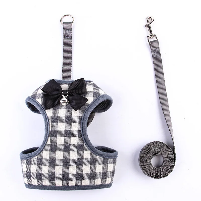 Hot Sale Fashion Cute plaid vest Pet Bell Breathable Vest-style Chest Strap Dress Leash Dog Chain
Hot Sale Fashion Cute plaid vest Pet Bell Breathable Vest-style Chest Strap Dress Leash Dog Chain