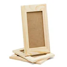 Unfinished DIY painting projects atural color children wooden photo frame