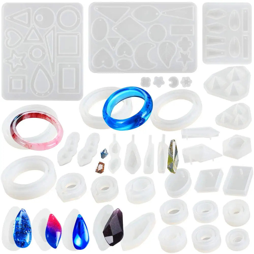36pcs/set Silicone Epoxy Resin Molds for Various Shape Earrings, Pendant, Bangle, Ring, DIY Casting
36pcs/set Silicone Epoxy Resin Molds for Various Shape Earrings, Pendant, Bangle, Ring, DIY Casting