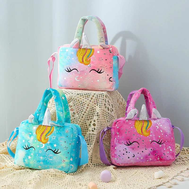 new arrival cute plush unicorn sling crossbody handbag unicorn plush pink tote bag fur unicorn handbag for kids girls woman, Pink/purple
new arrival cute plush unicorn sling crossbody handbag unicorn plush pink tote bag fur unicorn handbag for kids girls woman, Pink/purple
