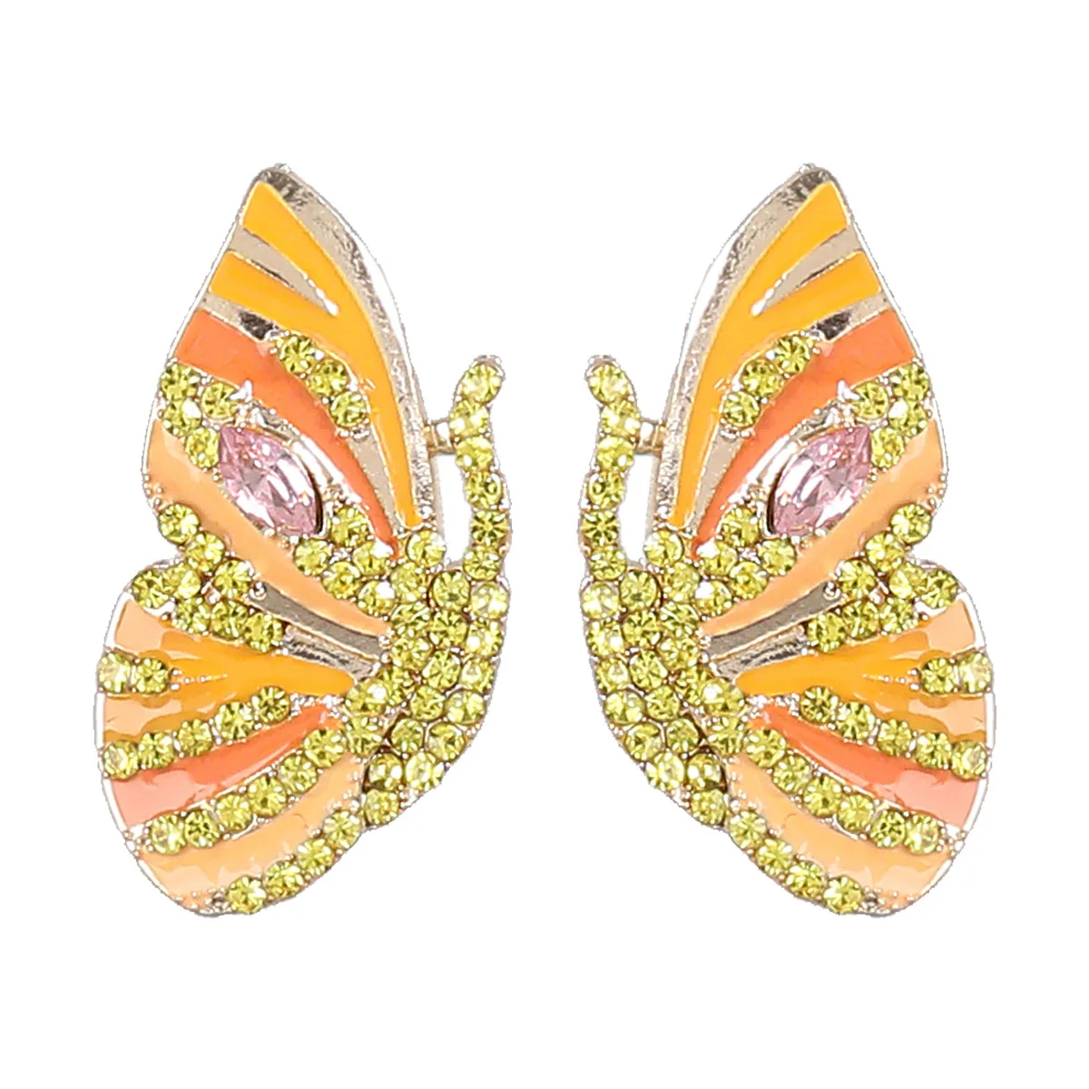 MSYO INS Fashion Alloy Earrings Color Diamond Butterfly Earring For Women 
MSYO INS Fashion Alloy Earrings Color Diamond Butterfly Earring For Women