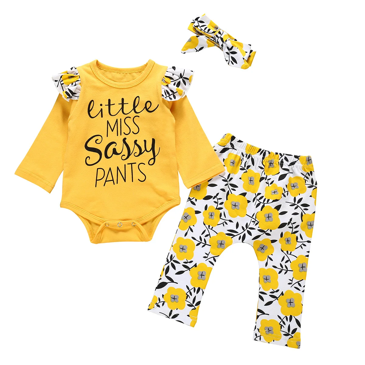 Autumn long sleeve baby clothing set baby girls' rompers girls' pants with hairband wholesale
Autumn long sleeve baby clothing set baby girls' rompers girls' pants with hairband wholesale