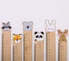 wooden ruler cartoon animal printing ruler for school kids