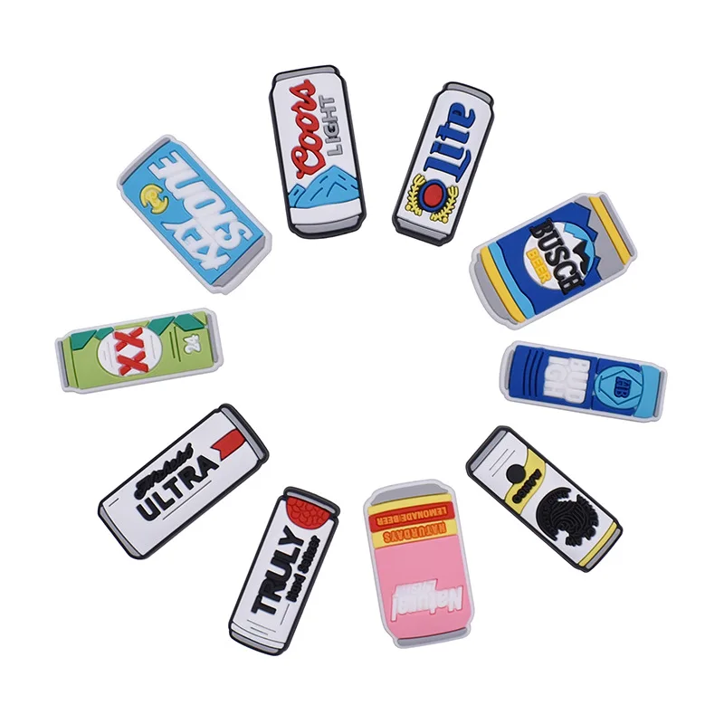 Factory Direct Sale custom accessories Canned drinks PVC rubber shoe charms for Clogs shoe accessories
Factory Direct Sale custom accessories Canned drinks PVC rubber shoe charms for Clogs shoe accessories