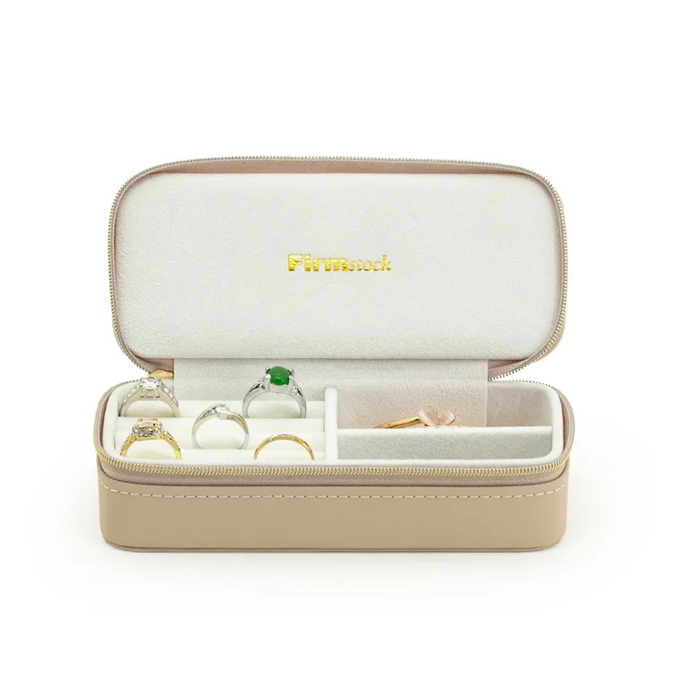 small custom logo pu organizer luxury cardboard leather jewelry